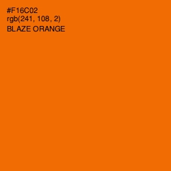 #F16C02 - Blaze Orange Color Image