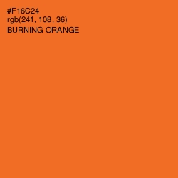 #F16C24 - Burning Orange Color Image