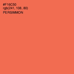 #F16C50 - Persimmon Color Image