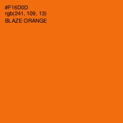 #F16D0D - Blaze Orange Color Image