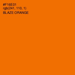 #F16E01 - Blaze Orange Color Image