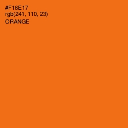 #F16E17 - Orange Color Image
