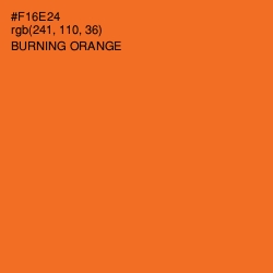 #F16E24 - Burning Orange Color Image