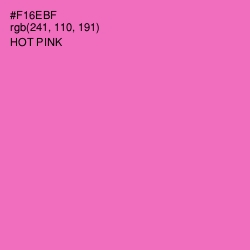 #F16EBF - Hot Pink Color Image