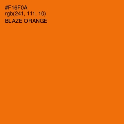 #F16F0A - Blaze Orange Color Image