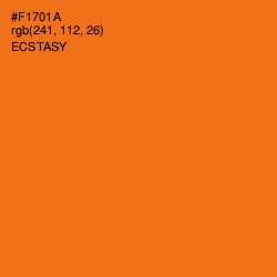 #F1701A - Ecstasy Color Image