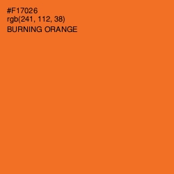 #F17026 - Burning Orange Color Image