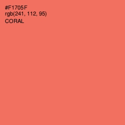 #F1705F - Coral Color Image
