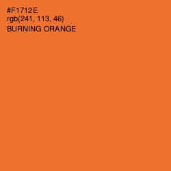 #F1712E - Burning Orange Color Image