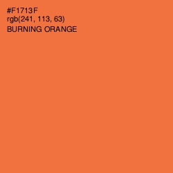 #F1713F - Burning Orange Color Image