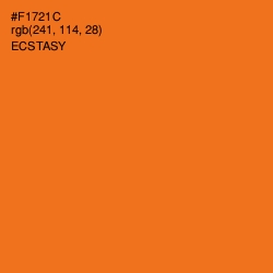 #F1721C - Ecstasy Color Image
