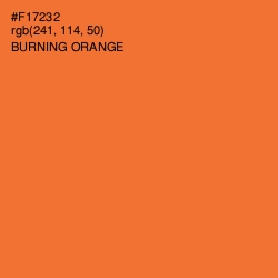 #F17232 - Burning Orange Color Image