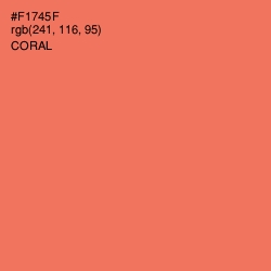 #F1745F - Coral Color Image