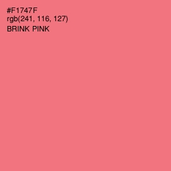 #F1747F - Brink Pink Color Image