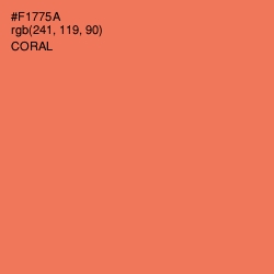 #F1775A - Coral Color Image