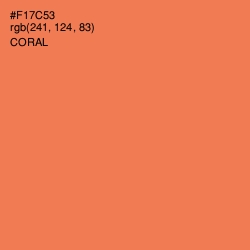 #F17C53 - Coral Color Image