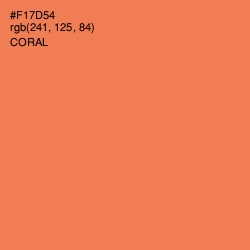 #F17D54 - Coral Color Image