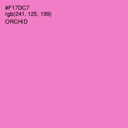 #F17DC7 - Orchid Color Image