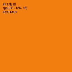 #F17E10 - Ecstasy Color Image