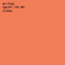 #F17E56 - Coral Color Image