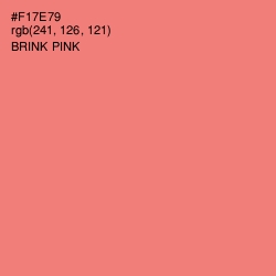 #F17E79 - Brink Pink Color Image