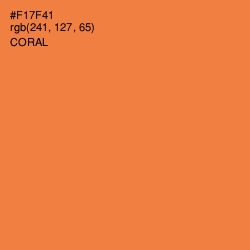 #F17F41 - Coral Color Image