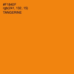 #F1840F - Tangerine Color Image