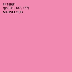 #F189B1 - Mauvelous Color Image