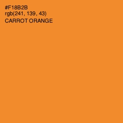 #F18B2B - Carrot Orange Color Image
