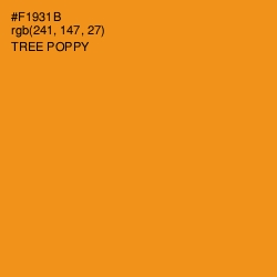 #F1931B - Tree Poppy Color Image