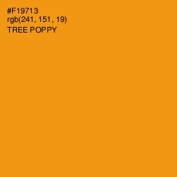 #F19713 - Tree Poppy Color Image