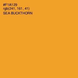 #F1A129 - Sea Buckthorn Color Image