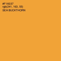 #F1A337 - Sea Buckthorn Color Image