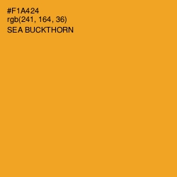 #F1A424 - Sea Buckthorn Color Image