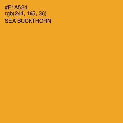 #F1A524 - Sea Buckthorn Color Image