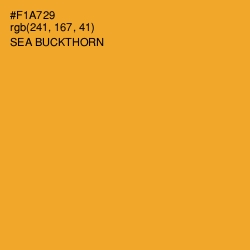 #F1A729 - Sea Buckthorn Color Image