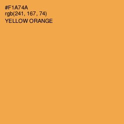 #F1A74A - Yellow Orange Color Image