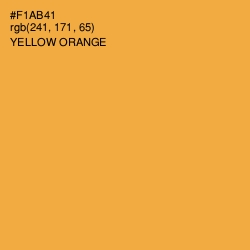 #F1AB41 - Yellow Orange Color Image