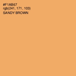 #F1AB67 - Sandy brown Color Image
