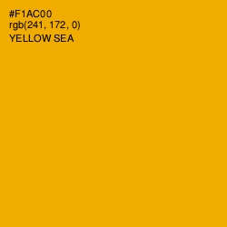 #F1AC00 - Yellow Sea Color Image