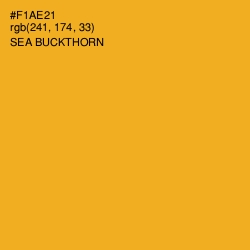 #F1AE21 - Sea Buckthorn Color Image