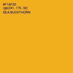#F1AF20 - Sea Buckthorn Color Image