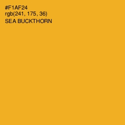#F1AF24 - Sea Buckthorn Color Image