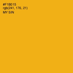 #F1B015 - My Sin Color Image