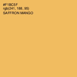 #F1BC5F - Saffron Mango Color Image