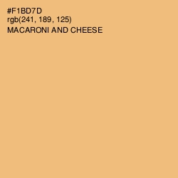 #F1BD7D - Macaroni and Cheese Color Image