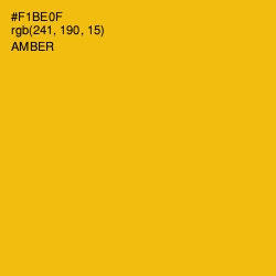 #F1BE0F - Amber Color Image