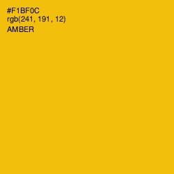 #F1BF0C - Amber Color Image