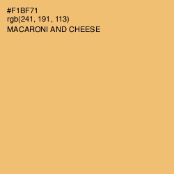 #F1BF71 - Macaroni and Cheese Color Image