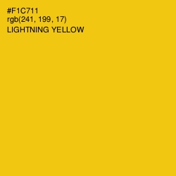 #F1C711 - Lightning Yellow Color Image